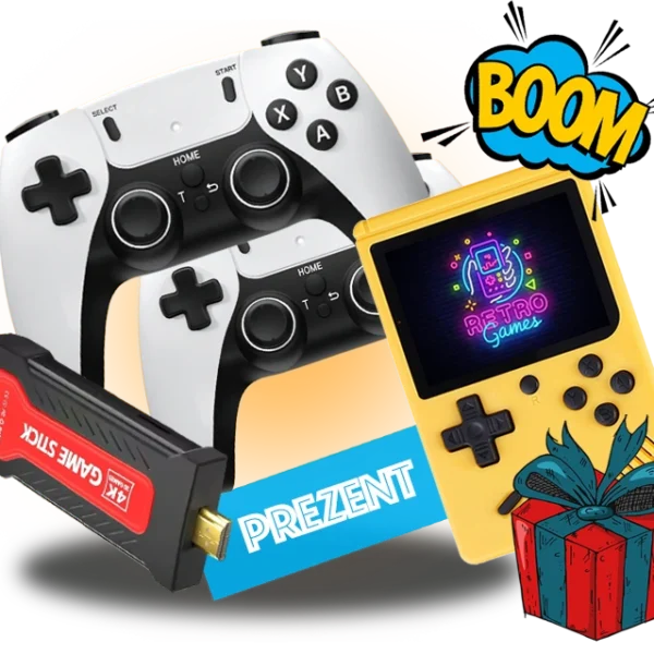 Retro konsola do gier + prezent